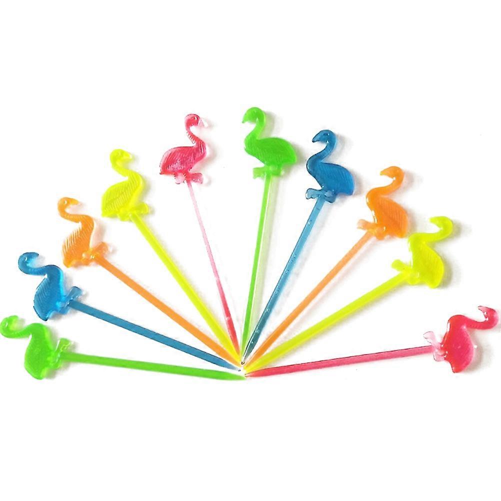 200Pcs Set Disposable Flamingo Shape Fruit Picks For And General Users Food Handling And Occasion Serving