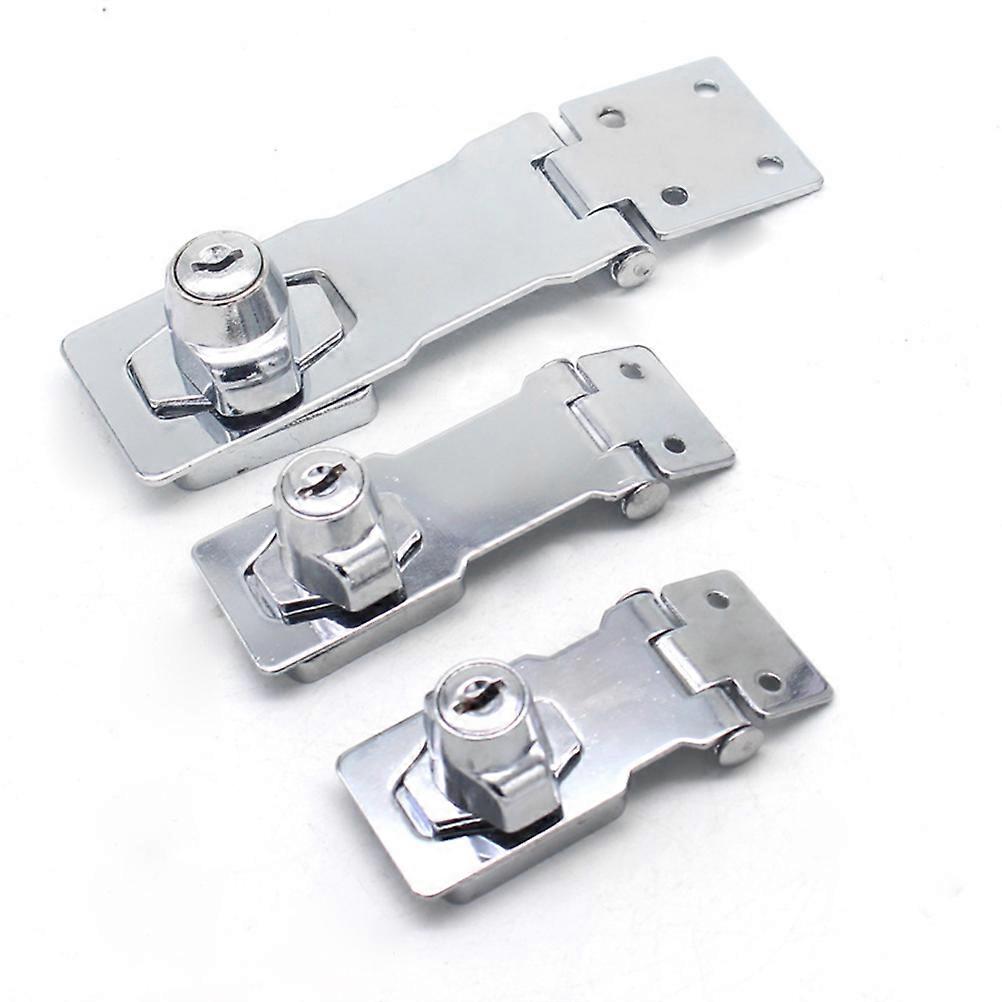 Zinc Alloy Cabinet Lock with Opening Button, Thickened Theft Resistant Drawer Latch for Home Office Furniture, Corrosion Resistant Silver Lock for