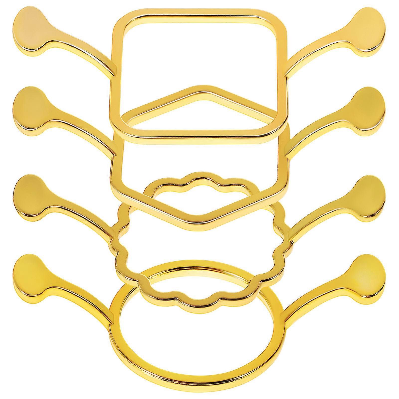 Decorative Molds For Craft Supplies Featuring Square Hexagon Round And Flower Shapes For Various Occasions 4 Pcs