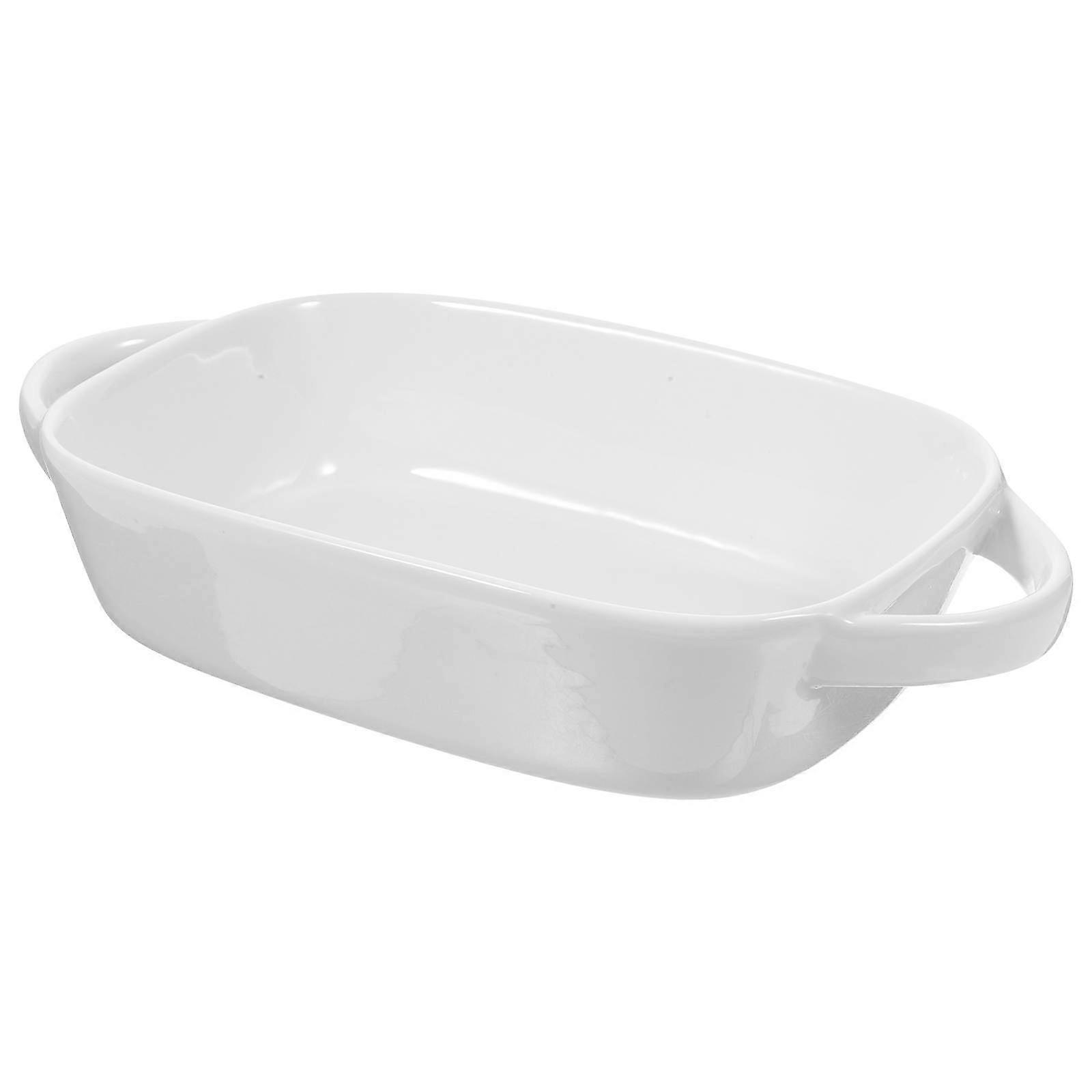 Ceramic Bakeware Baking Dish For Home Rectangular Non-Slip Bottom 1Set