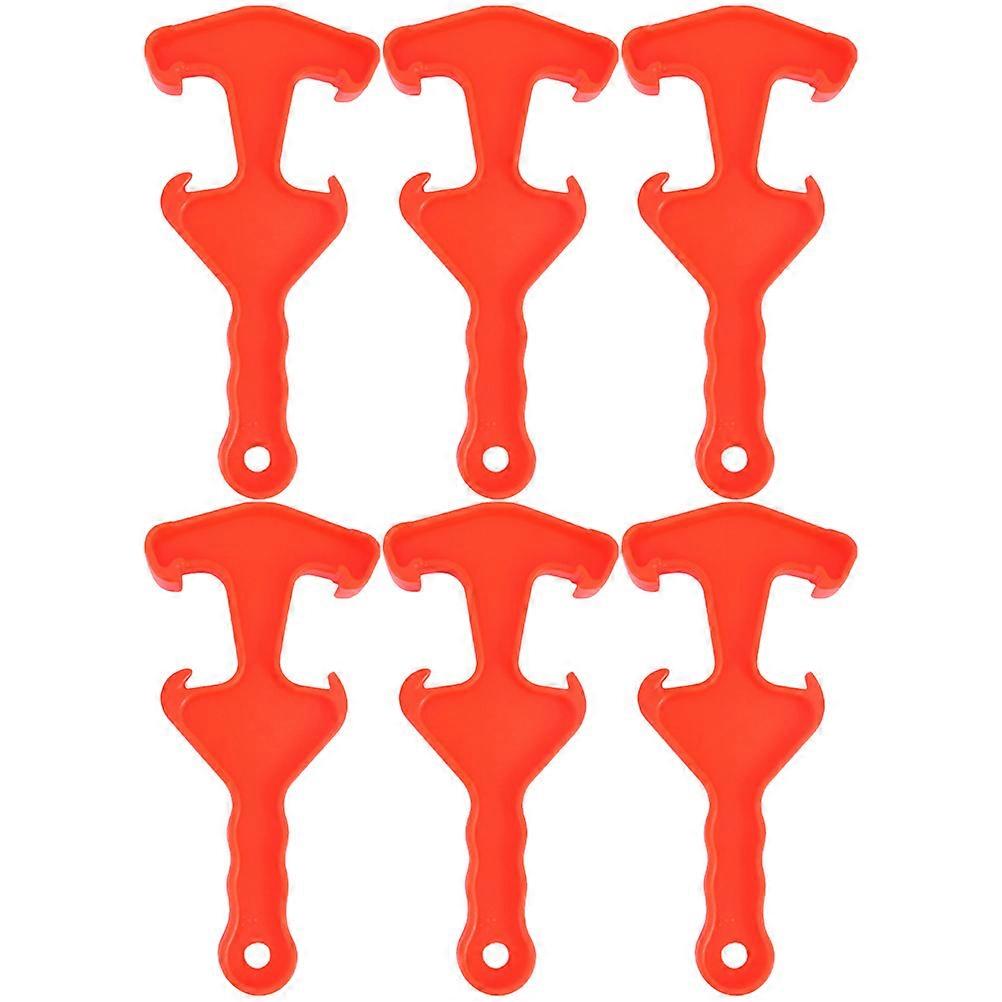 Container Opener Tool For Home Improvement And Workshop Use 6Pcs With Hook Shape Long Handle Grip
