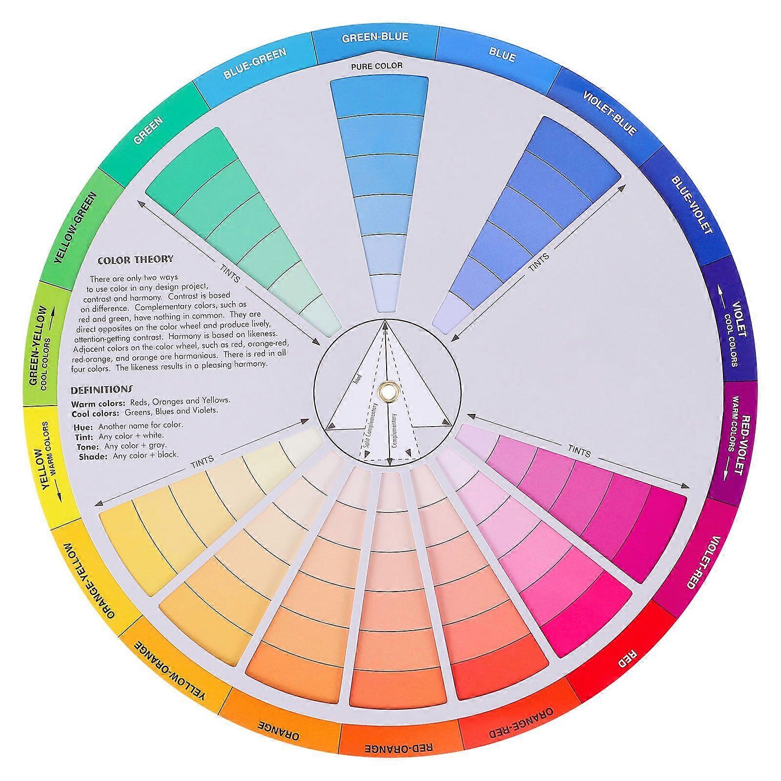 Creative Colorful Wheel Color Learning Rotation Wheel Color Board Chart Mixed Tool For Woman Man