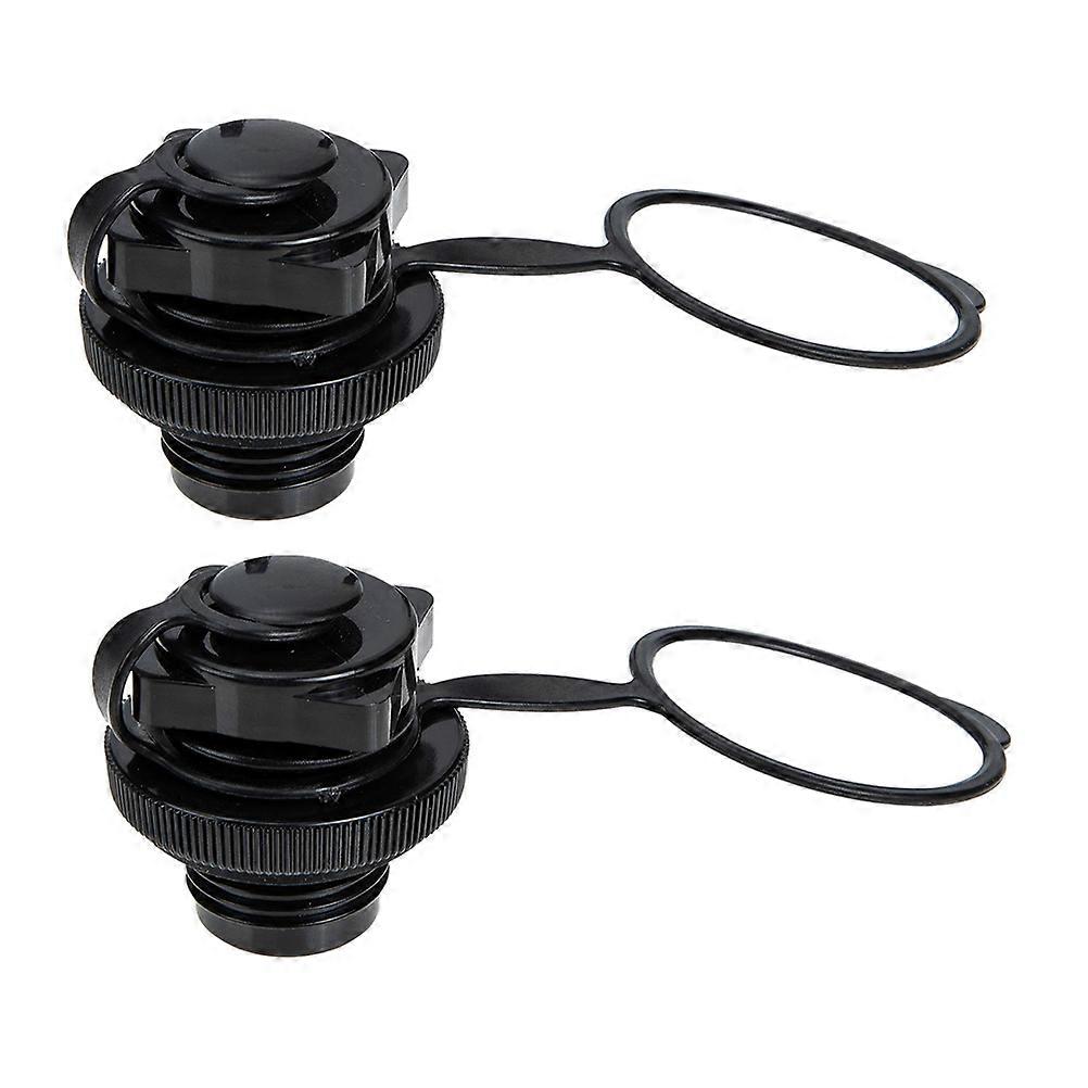 Air Inflation Valve 2Pcs Inflatable Boat Replacement Plug For Kayak And Inflatable Mattress Black Durable Seal