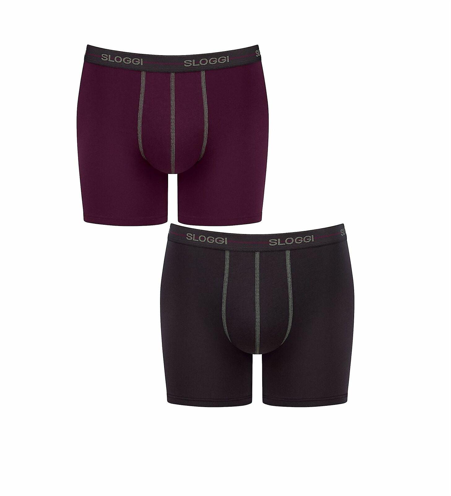 Sloggi Men Start 2 Pack Boxer Briefs Shorts Violet - Dark Combi (m022)