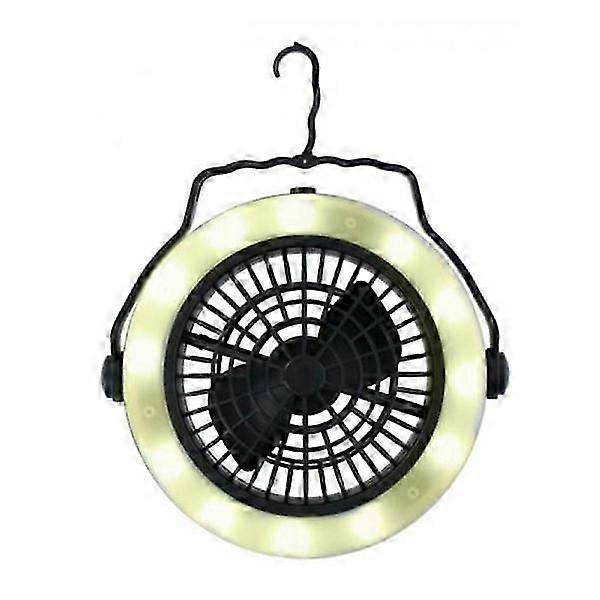 Camping lamp with Fan - Battery powered - LED Black