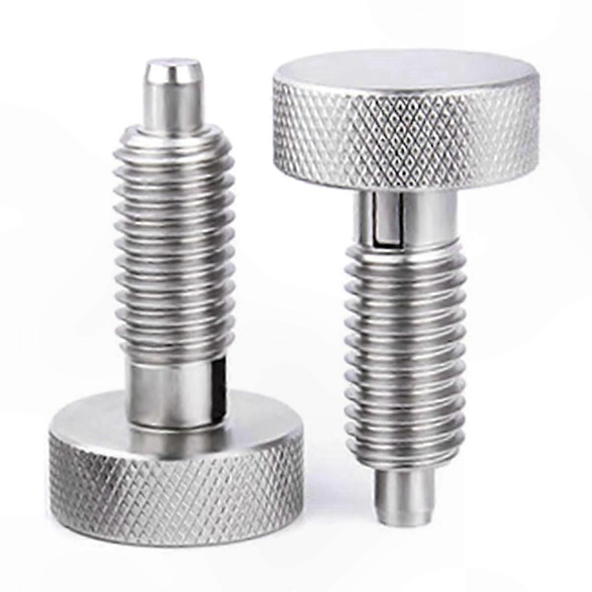 2-Pack Retractable Spring Plungers with Knurled Grip Handle for Quick Release Locking Mechanism