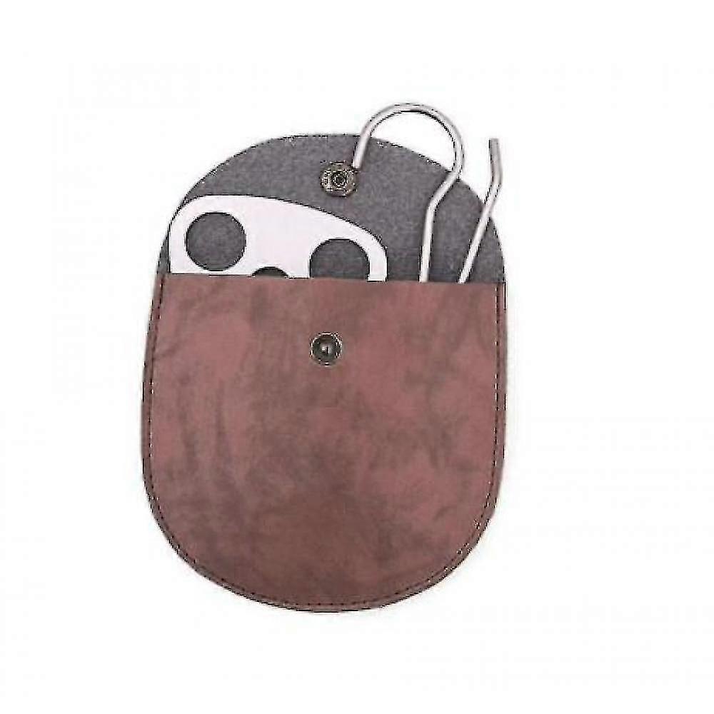 Silver Outdoor Pot Holder Set - Triangle Hook + Ring + Leather Bag