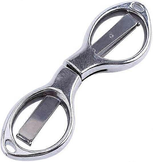 Keychain Folding Scissors - Mini Stainless Steel (Silver, 1pc)