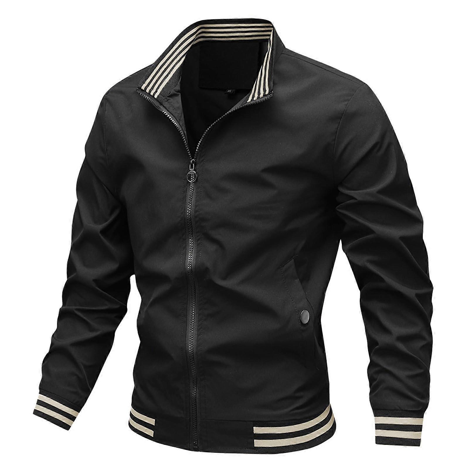 Men's Black Jacket with Hood Softshell Quilted Functional Parka A7Black 4XL