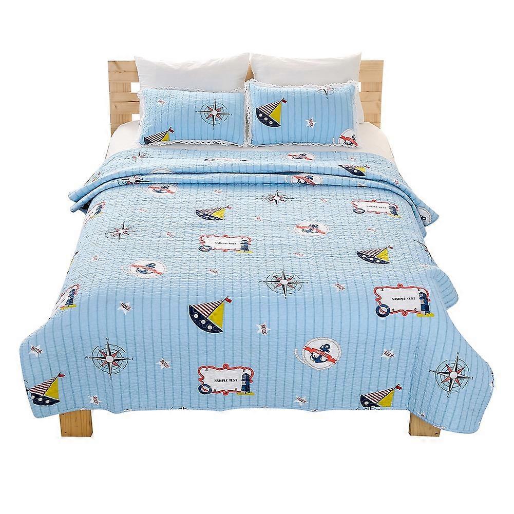 Cotton Bedspread Bedsheet Summer Comforter Air Conditioning Blanket(Lost In Space 130*150cm)