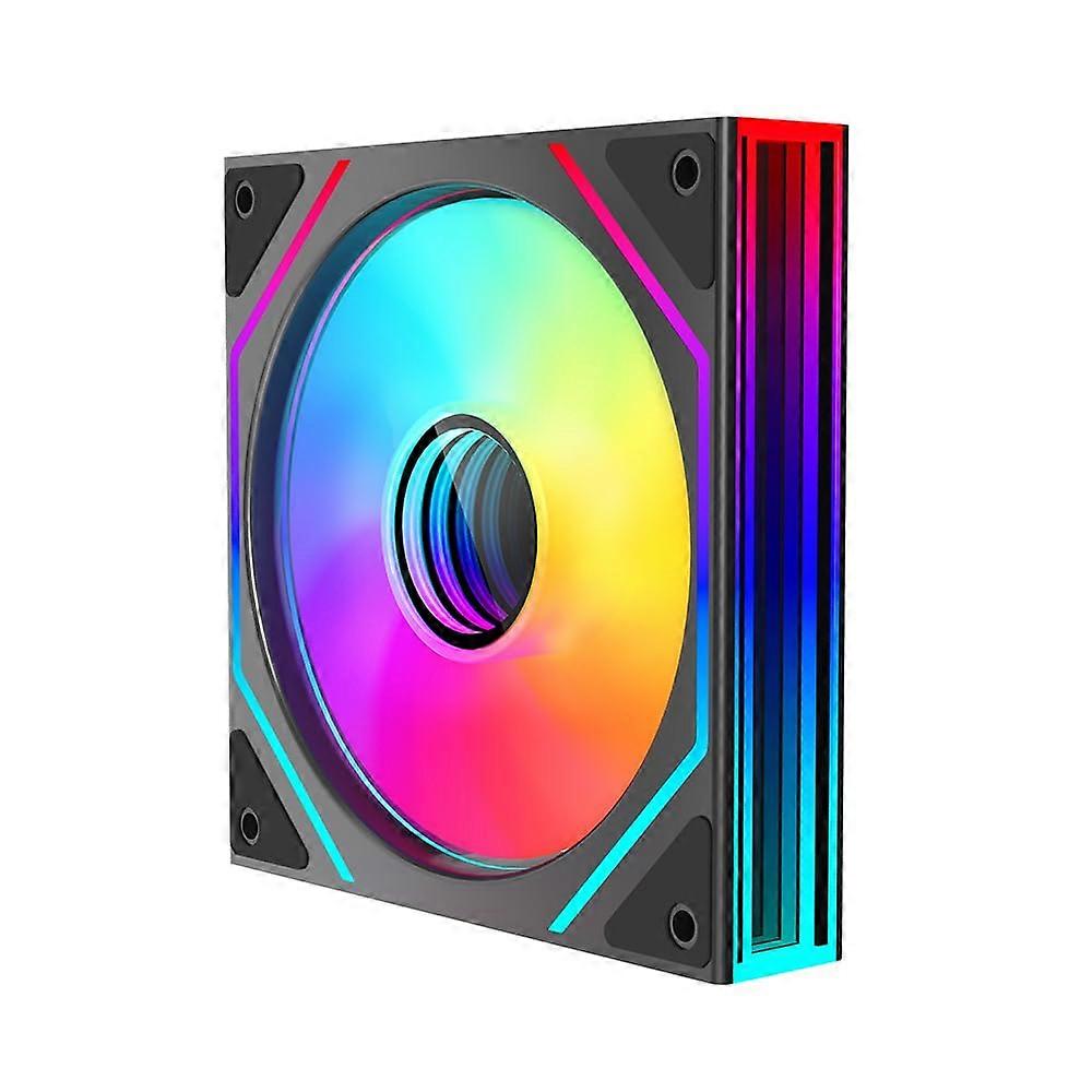 Prism 4Ultra ARGB PC Fan 120 mm Case Fan Infinity Mirror 1850RPM RGB Fan 5V3PIN ARGB and 12V4PIN PWM (1, BK, Reverse Flow) Reverse Flow Bk 1