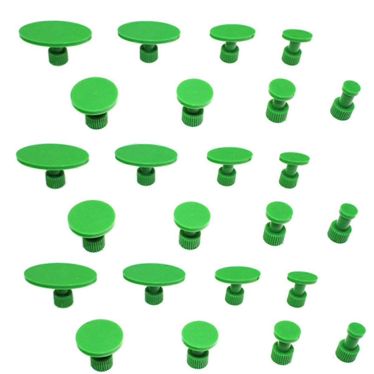 24PCS Green Glue Tabs Dent Puller Removal Tool for Auto Paint-Less