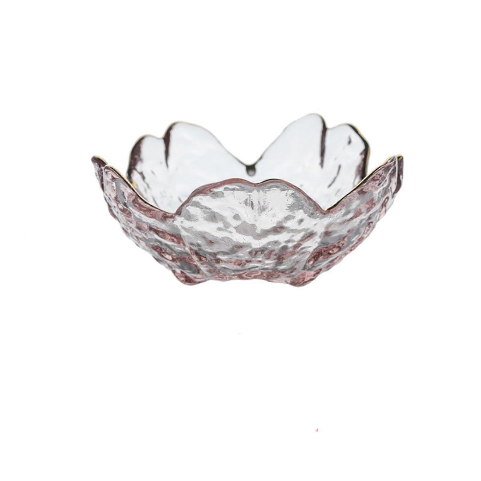 Glass Bowls For Kitchen Prep, Dessert Dips And Candy Dishes, Stackable Round Dishware Set For 4, Pink, One Size