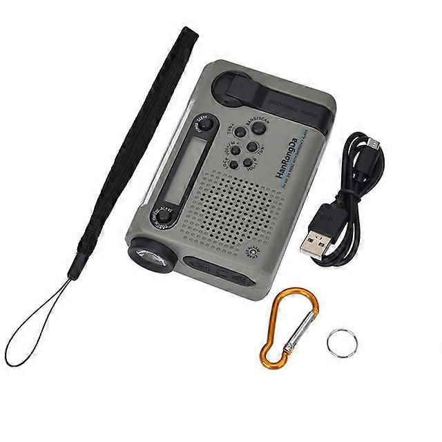 Luxora שמש יד ארכובה רדיו נייד AM / FM / SW מזג אוויר חירום רדיו עם 2000mAh Powerk טלפון מטען פנס לקמפינג