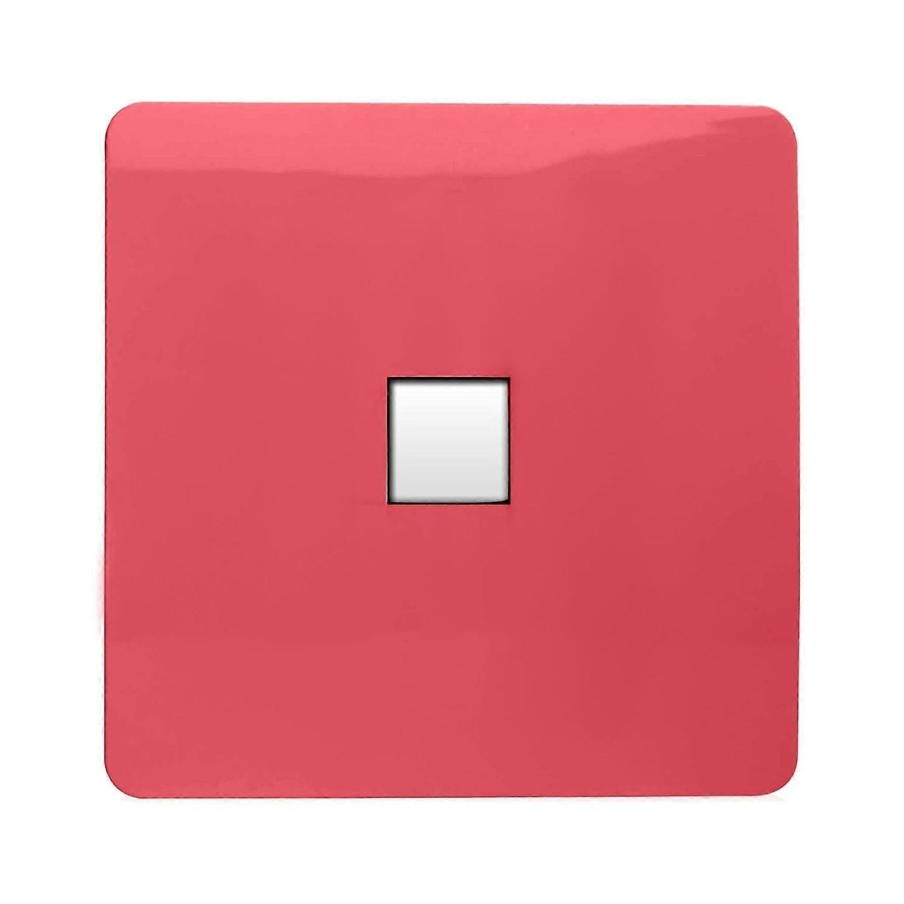 Trendi Switch 1 Gang RJ45 Cat 6 Modern Designer PC Ethernet Socket in Strawberry
