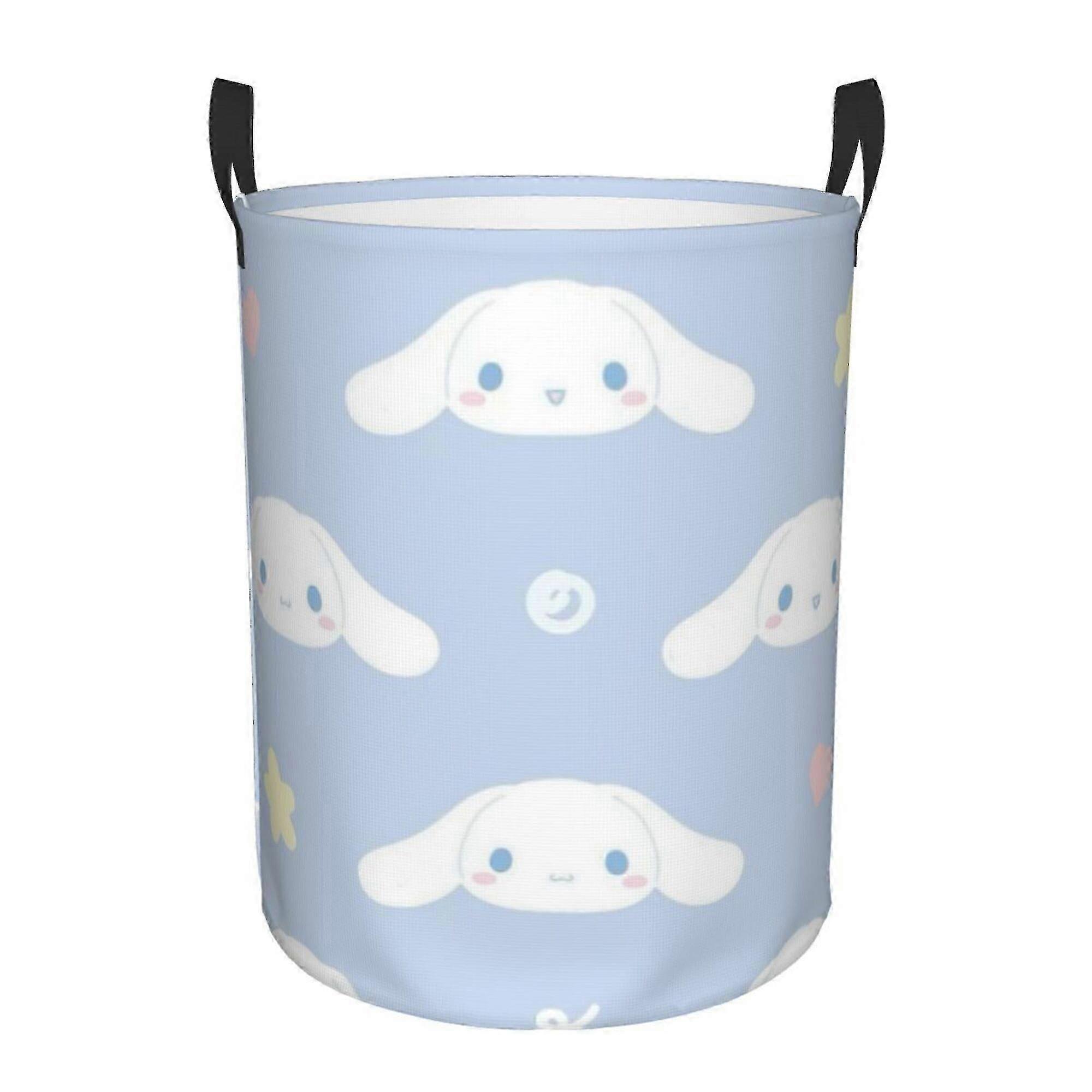 Cinnamoroll Print Laundry Hamper with Handles - Cute Storage Bin fo...