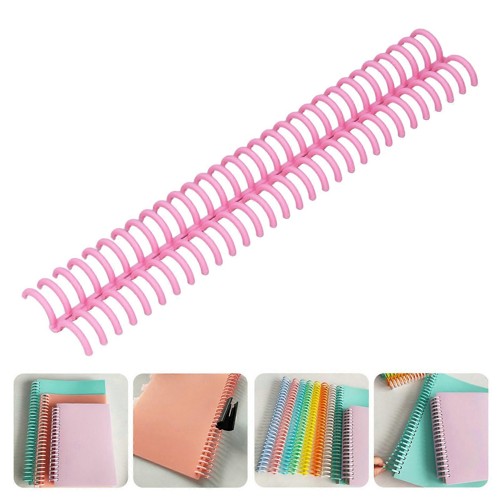 10 Pcs 19mm 30-Ring Plastic Binding Combs Pink 150-Sheet Capacity