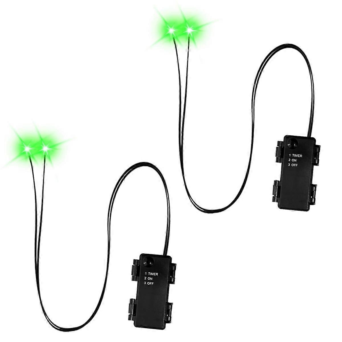 Halloween Led Glowing Eyes with Timer,2 Pcs Light Up SkeletonEyes B