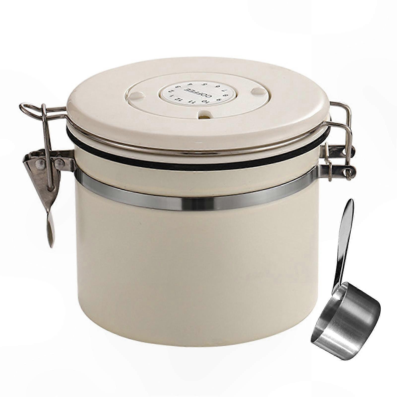 Airtight Coffee Storage Container - Freshness Preserving Rustproof Canister for Coffee Beans and Grounds