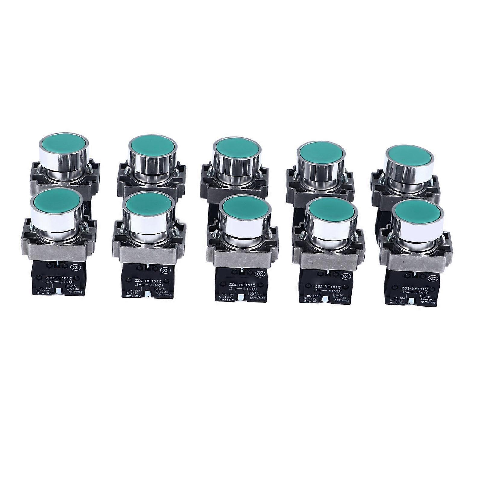 10PCS 22mm XB2-BA31 Push Button Switch AC240V Self Resetting