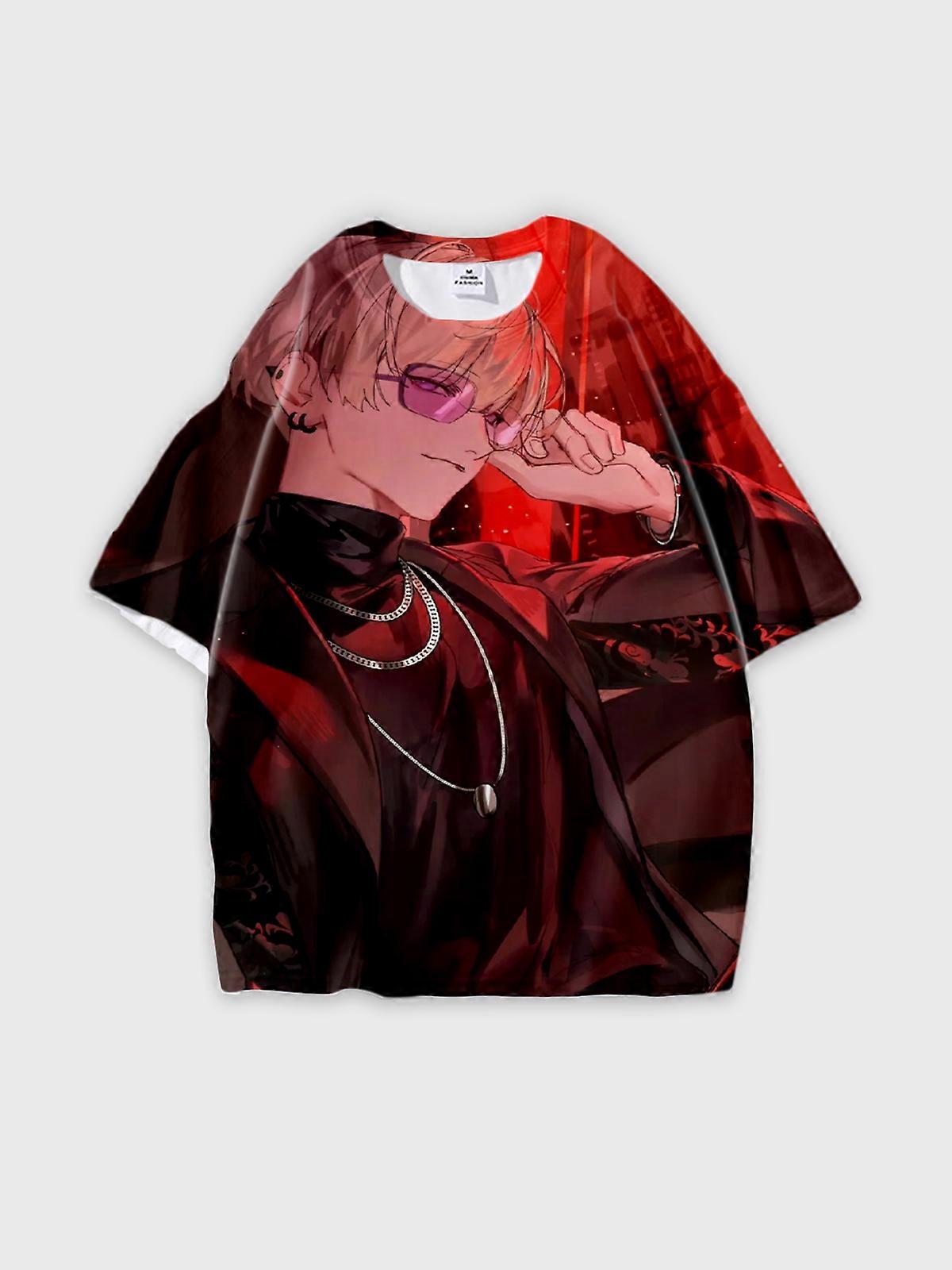 T-Shirt Round Neck, Loose Short Sleeve Paradox Live THE ANIMATION Graphic Tee, Unisex Summer Casual Top V22