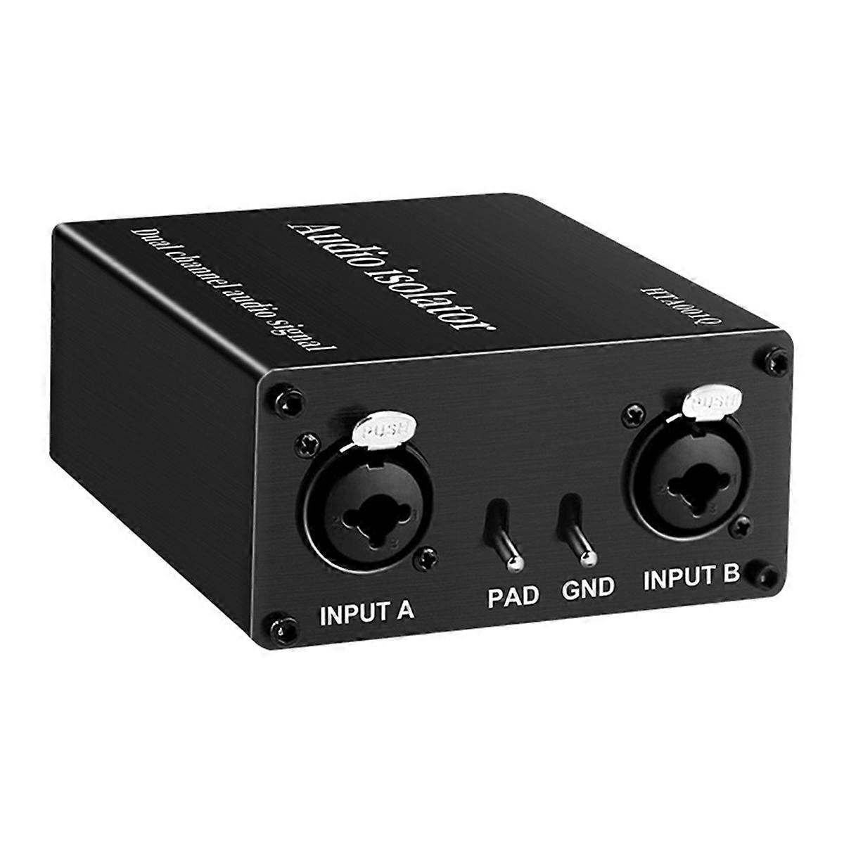 2-Channel XLR Audio Isolator Noise Reduction Filter Eliminates Current Noise 6.5 XLR Mixer Audio Isolators Dual-Channel
