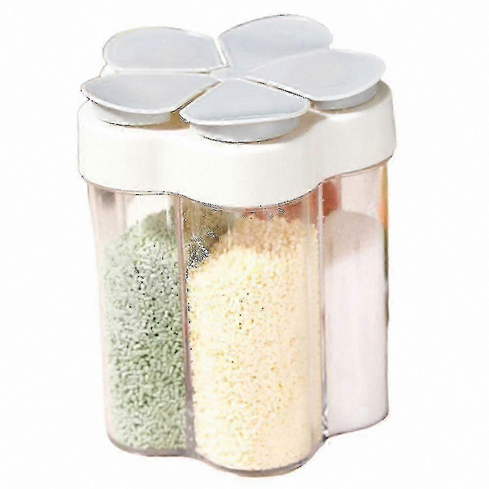 Transparent 5-in-1 Spice Jar with Lid for Kitchen Use