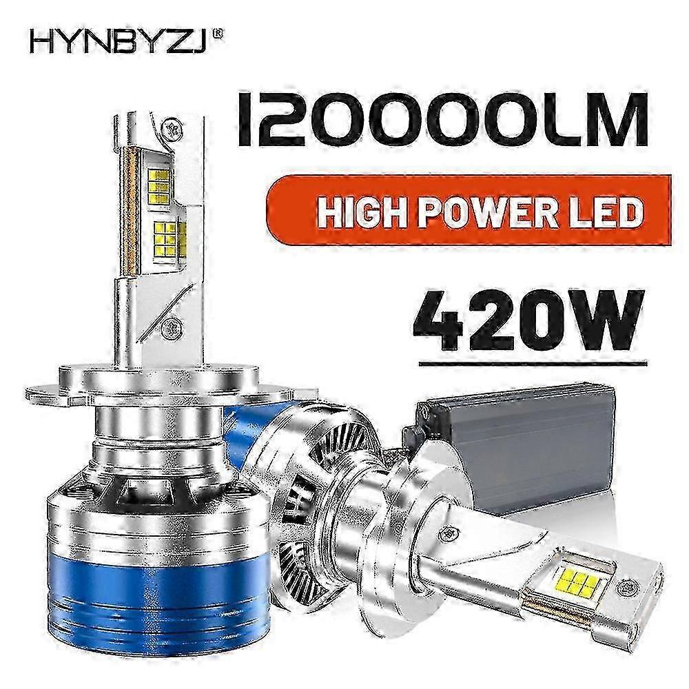 -120000lm420w 120000lm H7 H4 H11 Led Headlight High Power Canbus H1 H8 H9 9005 Hb3 9006 Hb4 9012 Hir2 Turbo Lamp 6000k Car Light