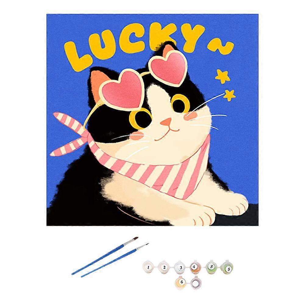 Peinture numérique de chat mignon
