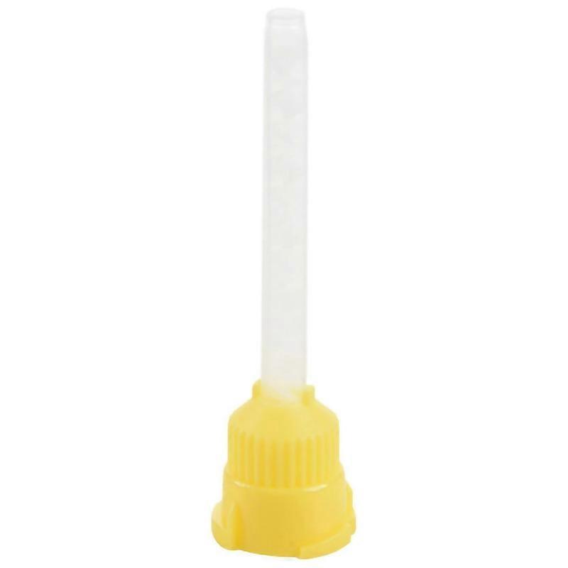For 50pcs Impression Mixing Tips 42mm Dental Yellow