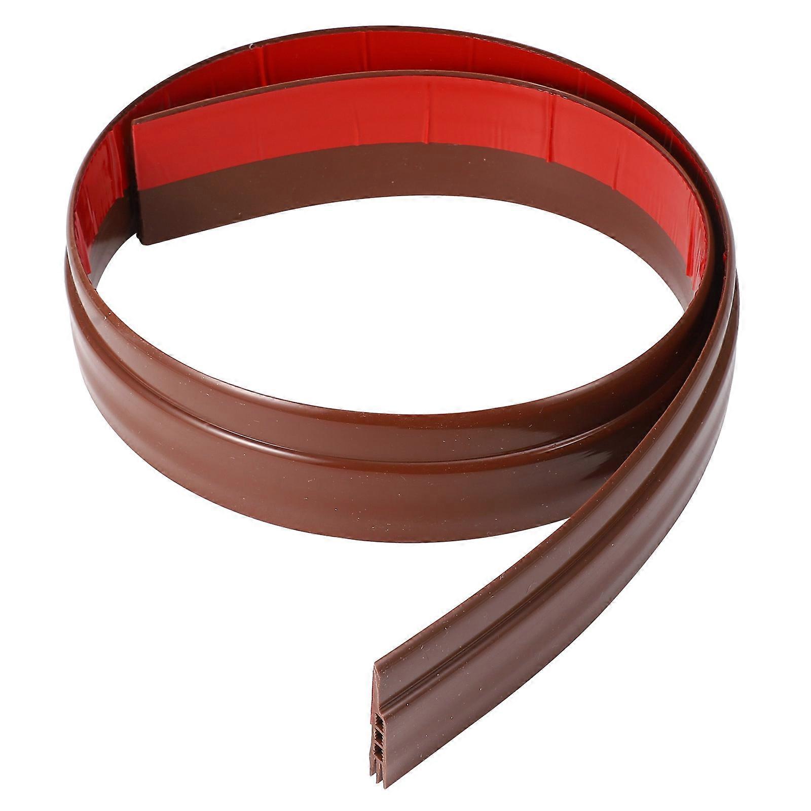 Gel Door Bottom Sealer Strip for Noise Reduction 1Pcs Brown