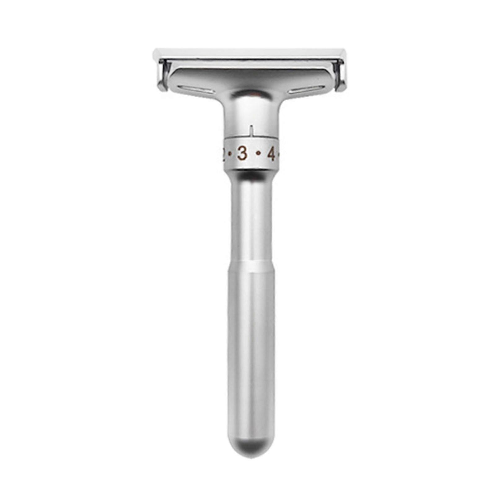 Manual Beard Trimmer Adjustable Sharpness Versatile Portable Beard Shaving Tool for Men Silver