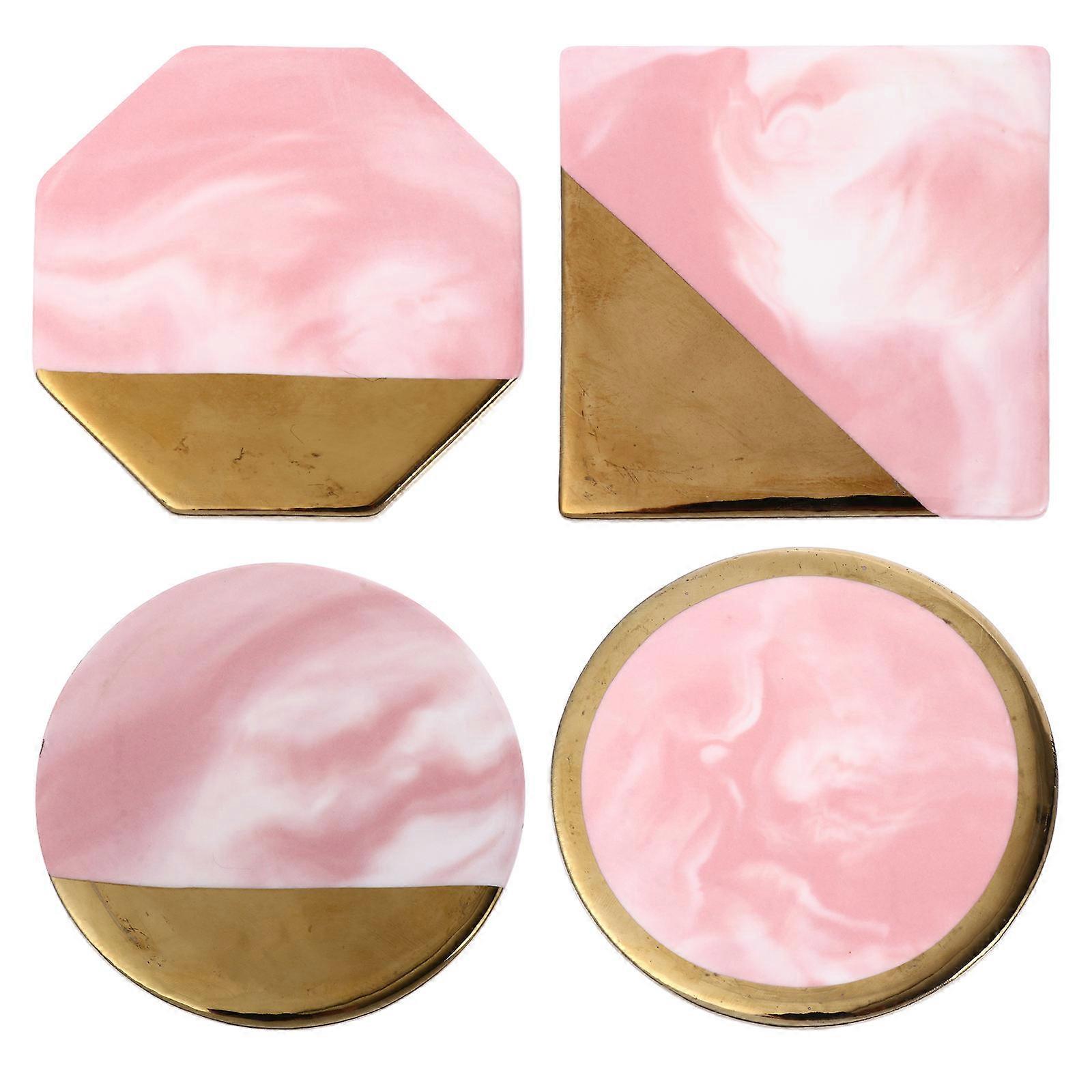 Large Marble Pattern Cup Coaster Set for Heat Insulation 4Pcs