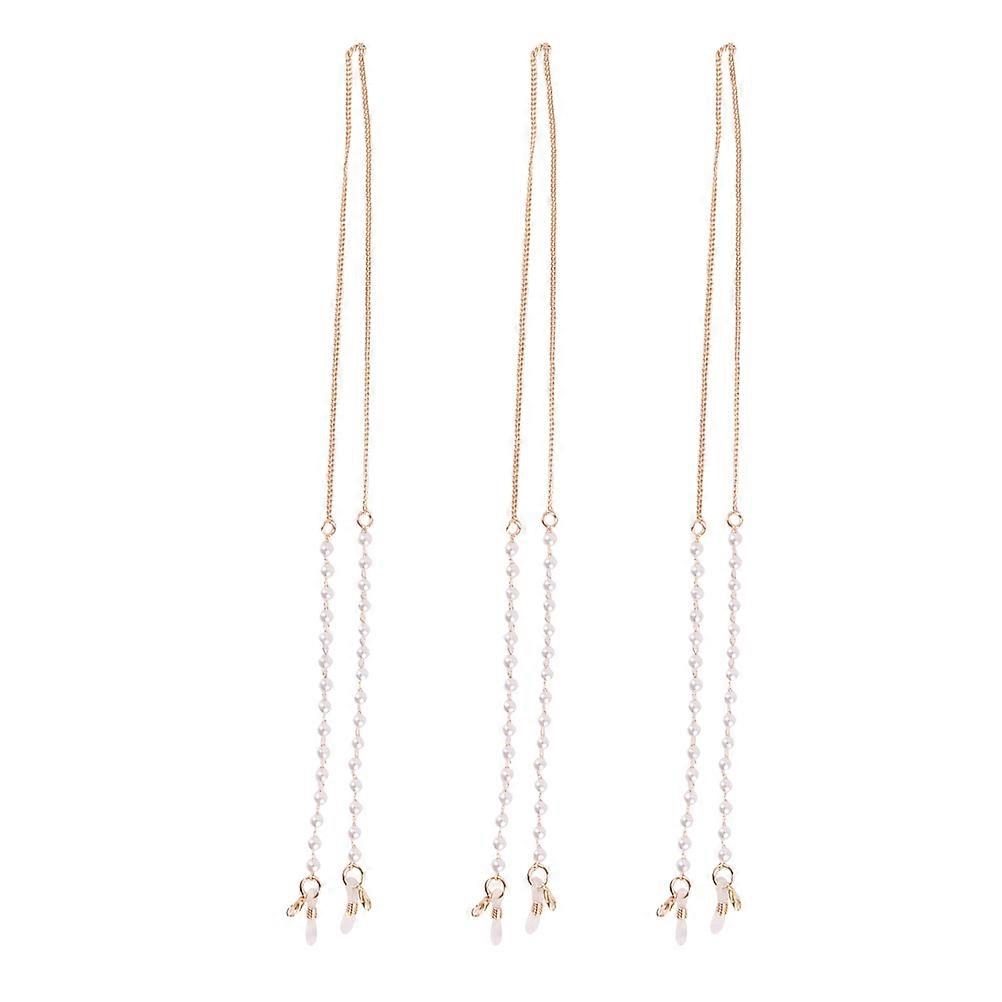 Child Mask Chain White Anti-Lost Hanging Neck Rope Chain 3Pcs Set