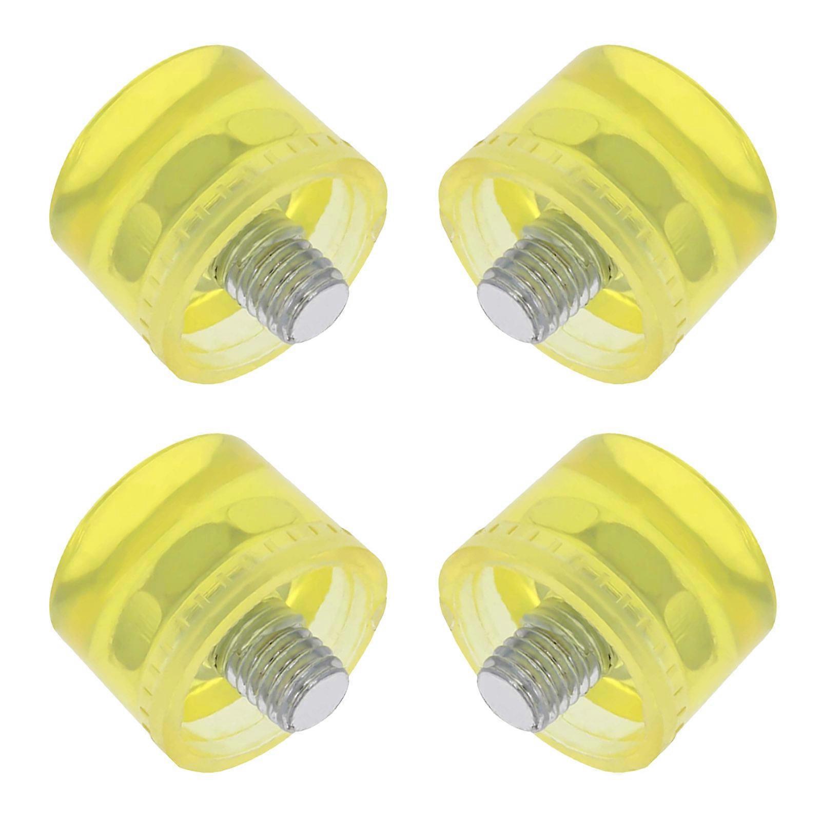 Rubber Mallet Hammer Replacement Head Tips for Working with Delicate Materials Wear Resistant Yellow 4Set