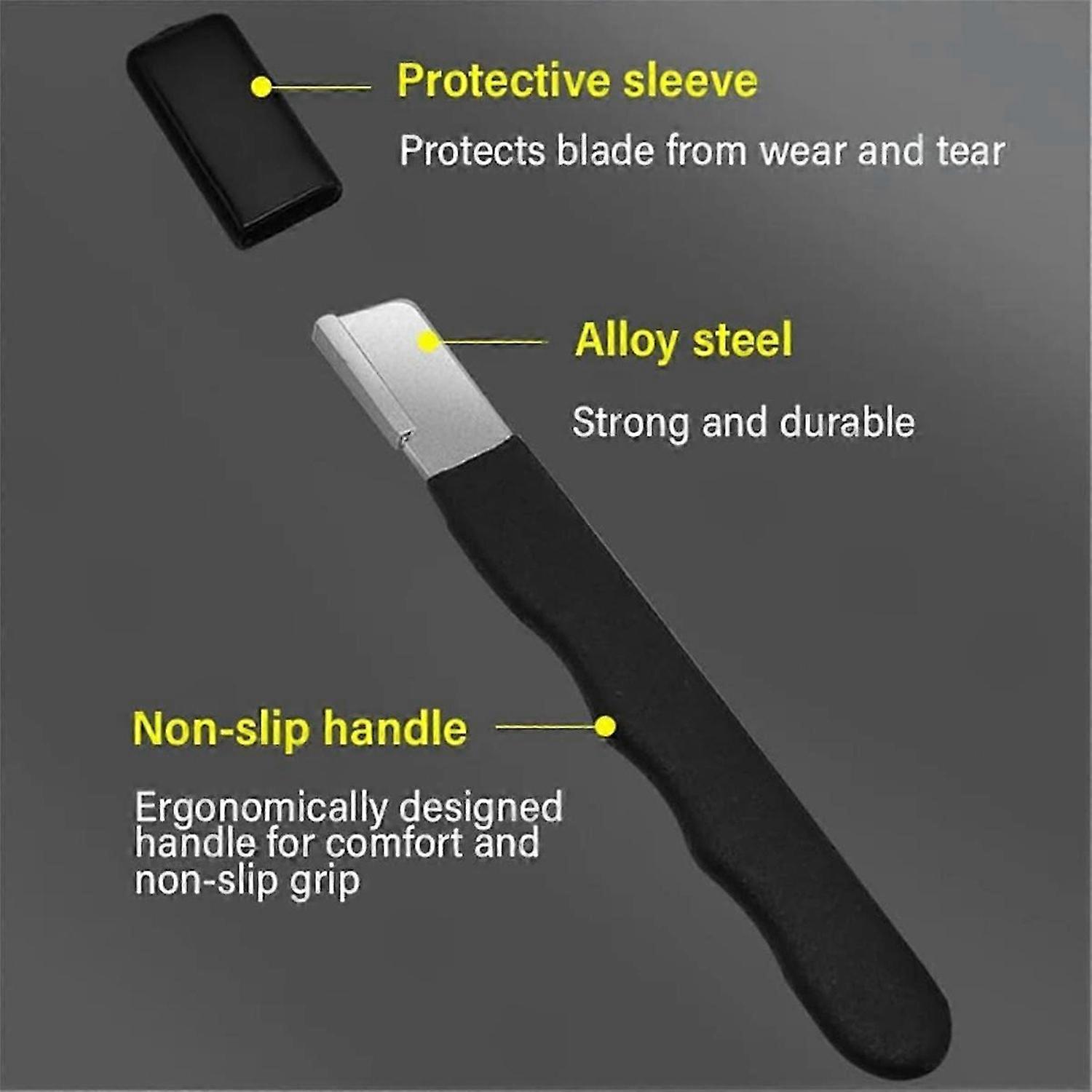 Portable Quick Sharpener, Hand Held Knife Garden Tool (Black & Red)