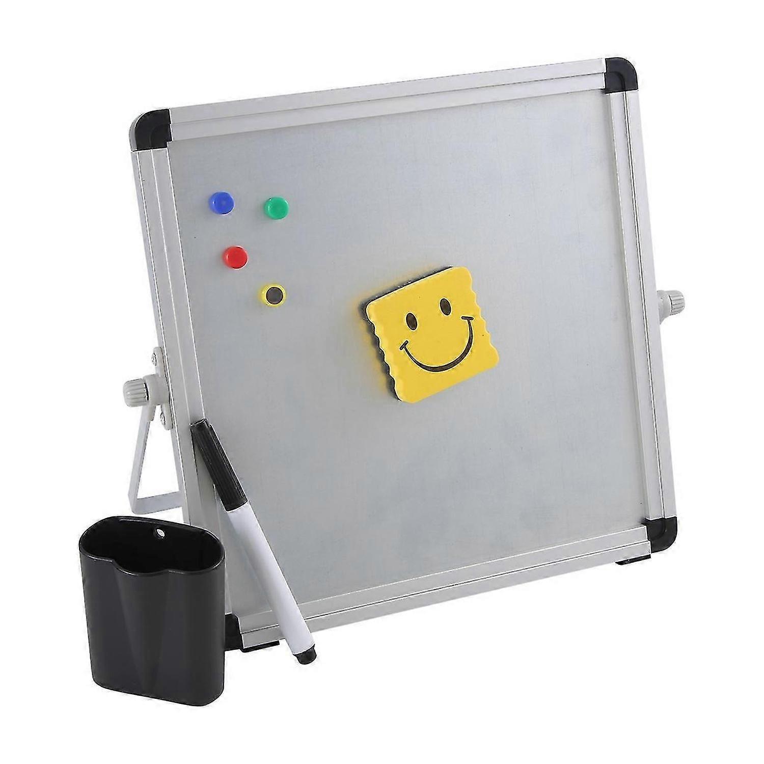 Small Desktop Dry Erase Board Portable Small Magnetic Double Sided Whiteboard Easel for Kids to Do L
