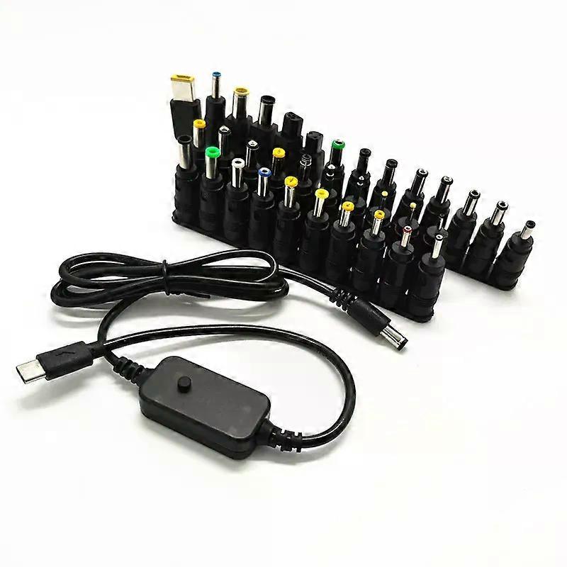 5-12-20V Adjustable Voltage TYPEC Revolving DC Optical Modem Router Notebook Fast Charging Cable