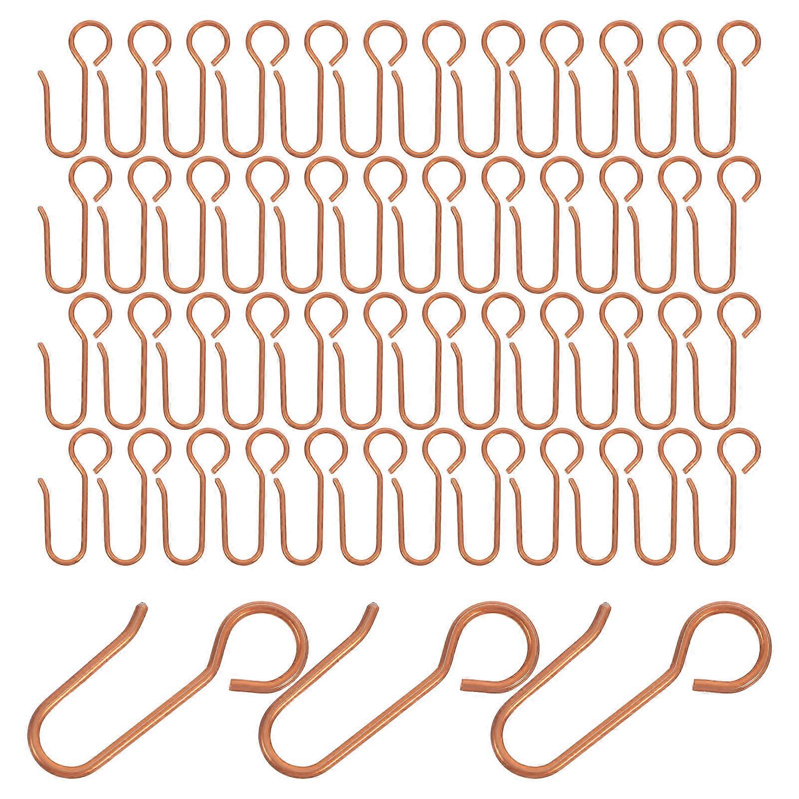 Ceiling Curtain Hooks Metal for Home Use 60Pcs Rose Gold