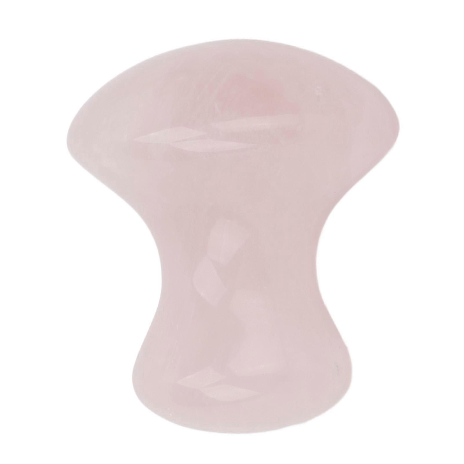 Outil de pierre à gratter en forme de champignon, plaque de grattage Gua Sha en quartz rose pour massage et relaxation