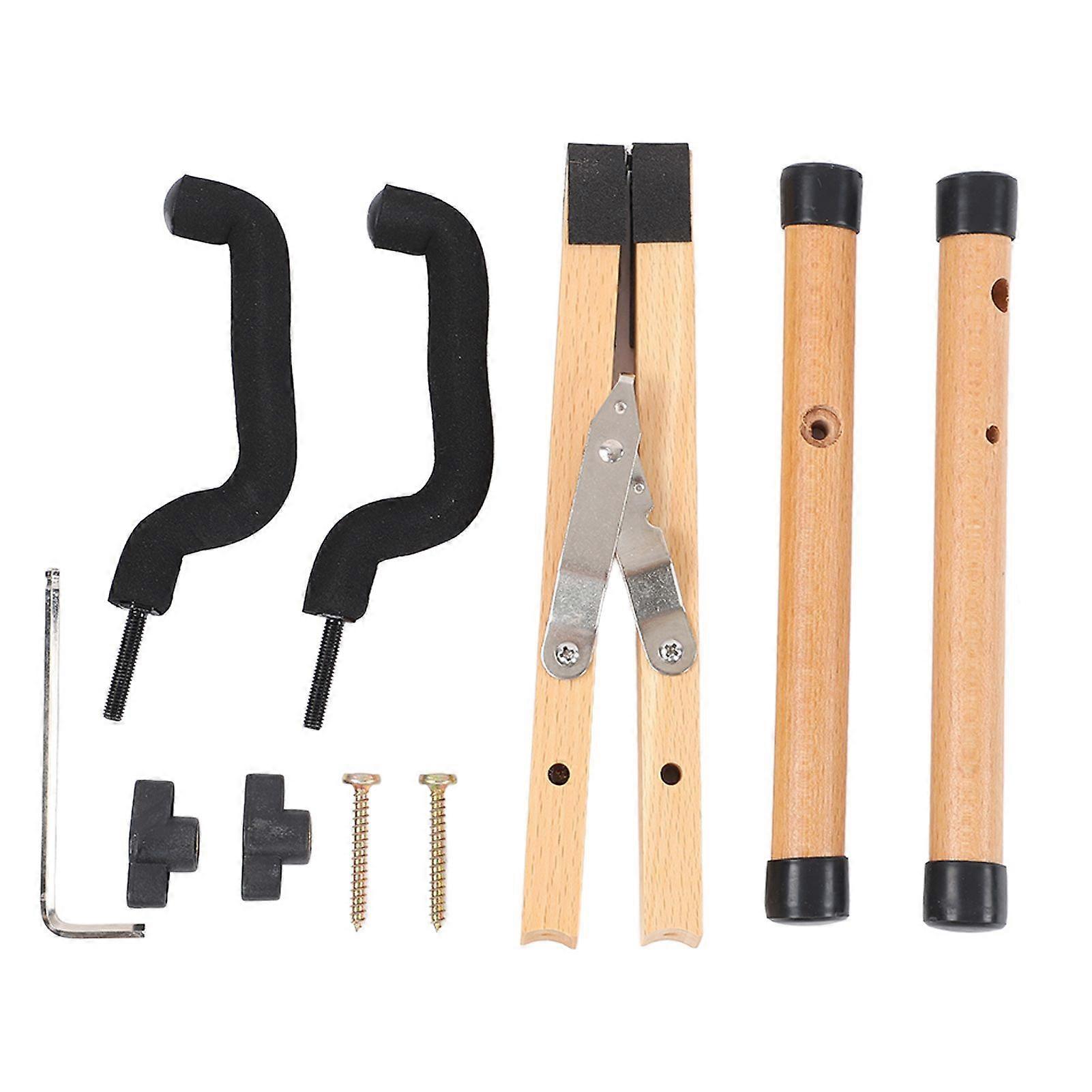 Wood Violin Stand Wooden Display Holder Folding Detachable for Ukulele Mini Guitar Mandolin