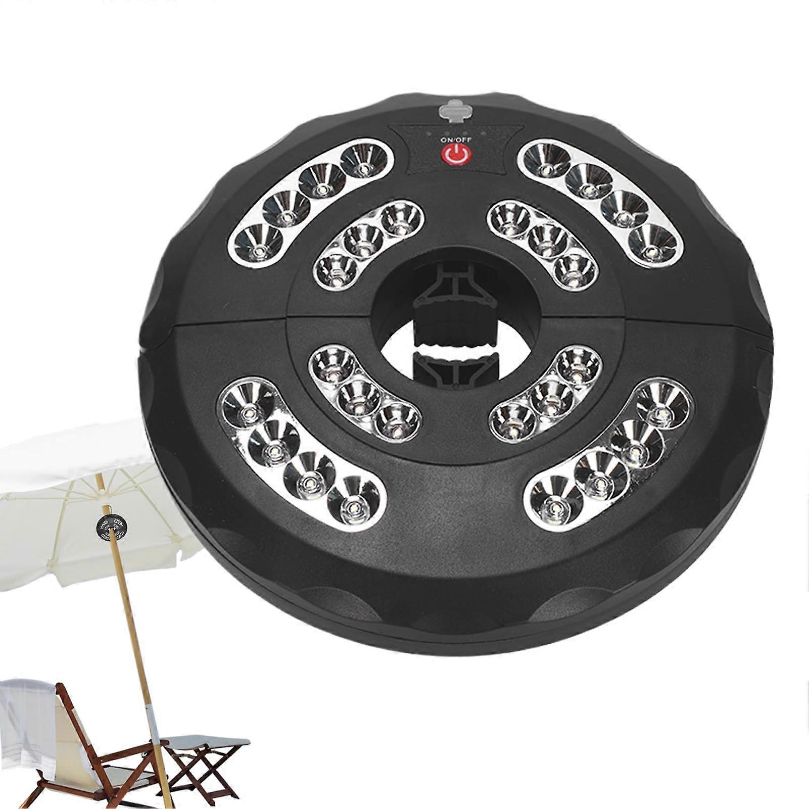 Under Umbrella Lights Rechargeable LED Lamp 20x20x3.5 cm Adjustable Brightness, Patio Umbrella Lighting For Garden