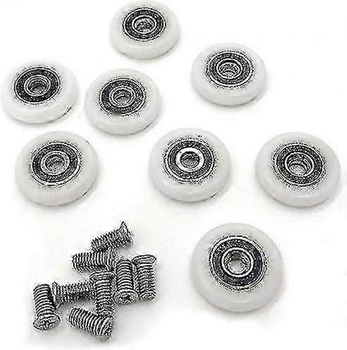 Shower door pulleys for shower enclosures 8-piece