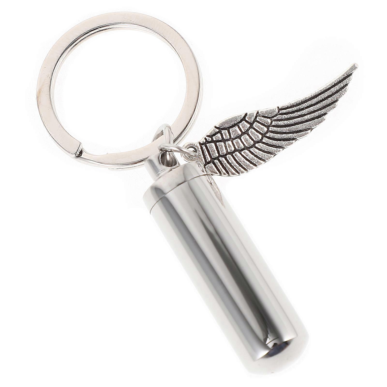 Pet Urn Keychain Stainless Pendant for Puppy Ashes Keepsake