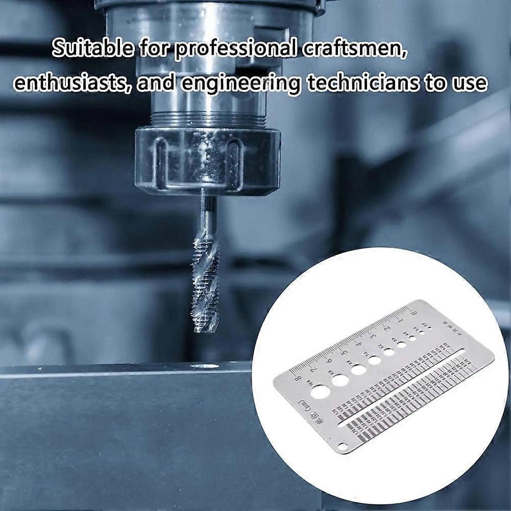 Bolt Screw Gauge Card Portable Crack Width Ruler Tools for Pros 0.1-1.7mm Metric Gaps Width Measurin