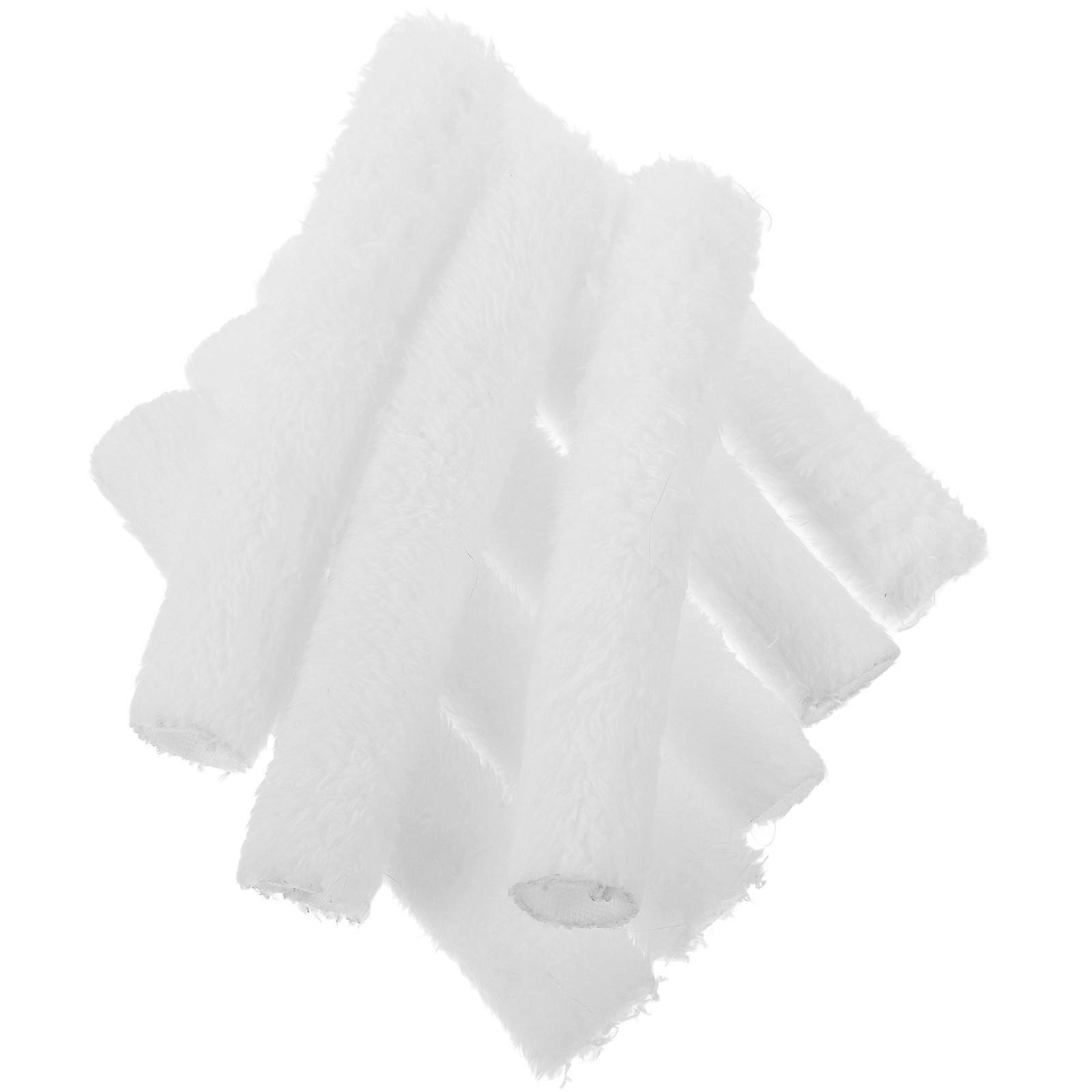White Plush Detachable Slipper Heel Strap for Warmth 32Pcs