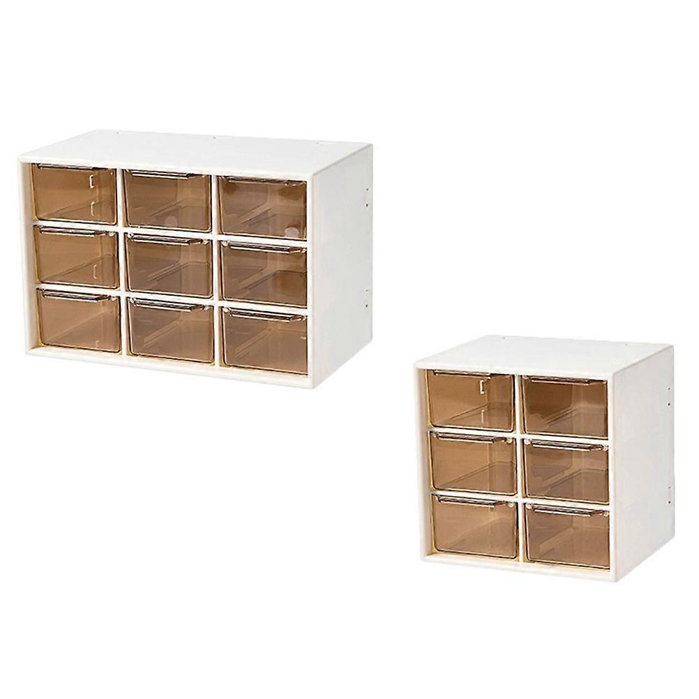 Make Up Organiser Storage Cosmetics Organizer Rectangular Simple Design 7.07X4.64X3.85in 2Pcs