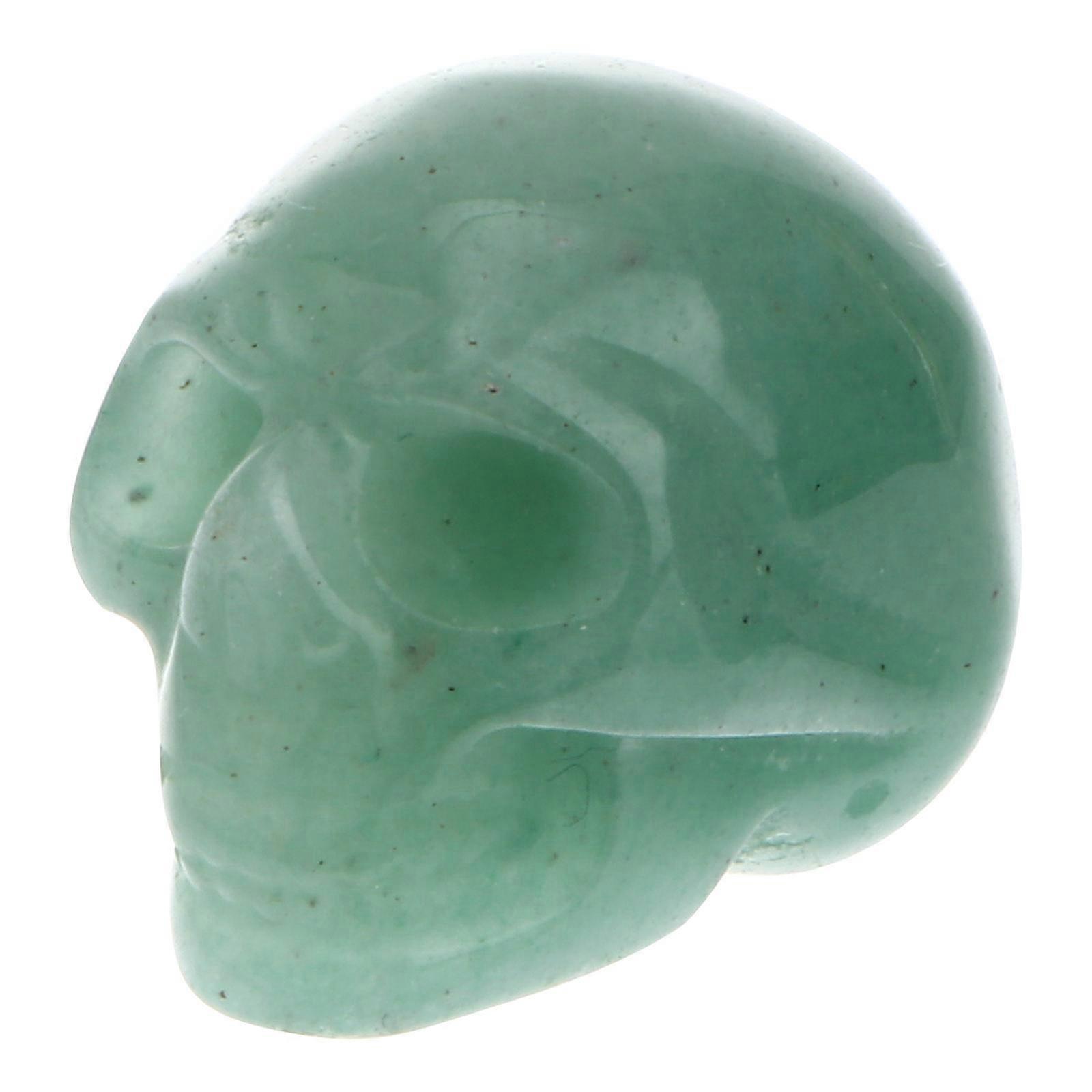 Crystal Skull Green Jade Skull Decoration for Desktop Home Ornaments
