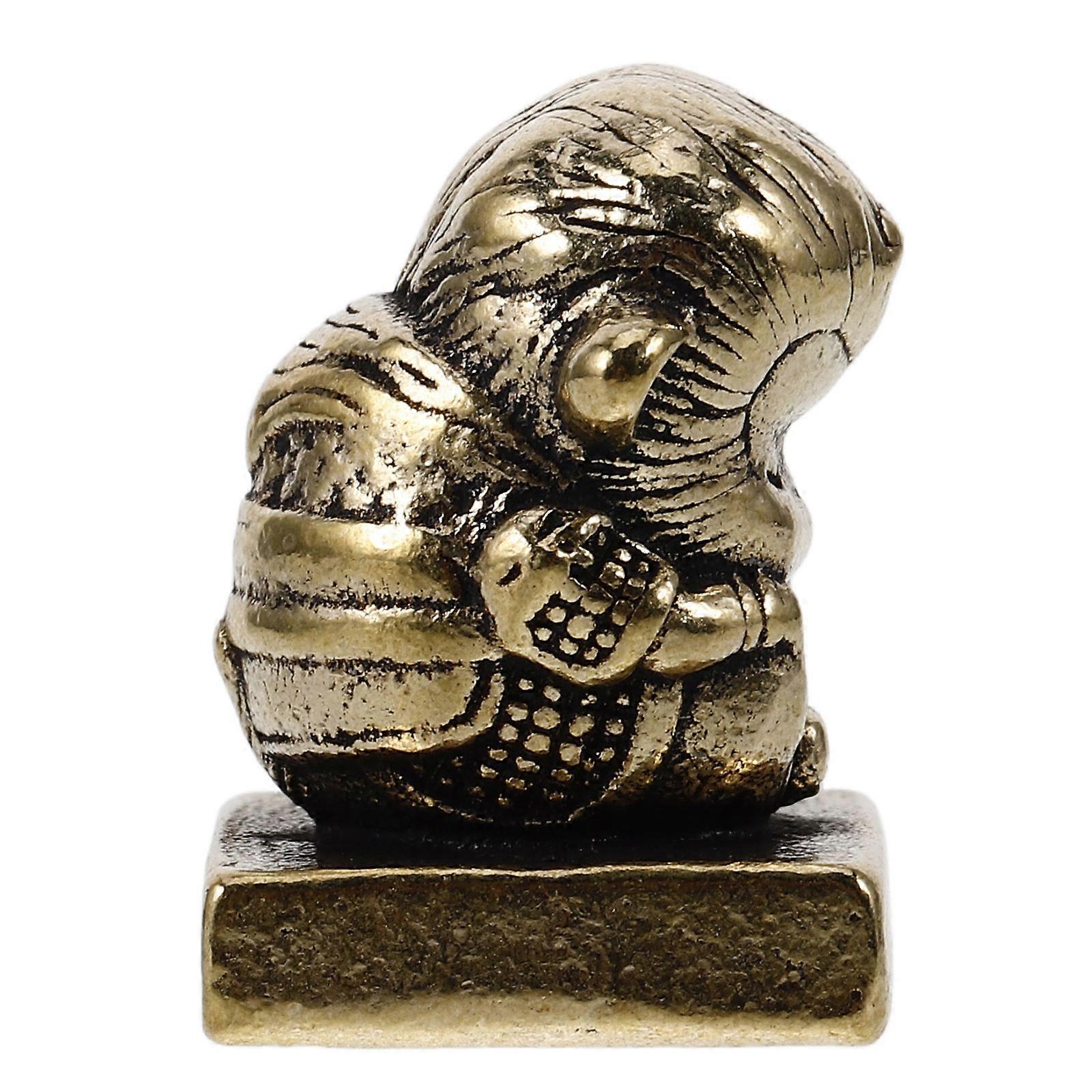 Small Desktop Decor Brass Monkey Statue for Decoration 4Pcs