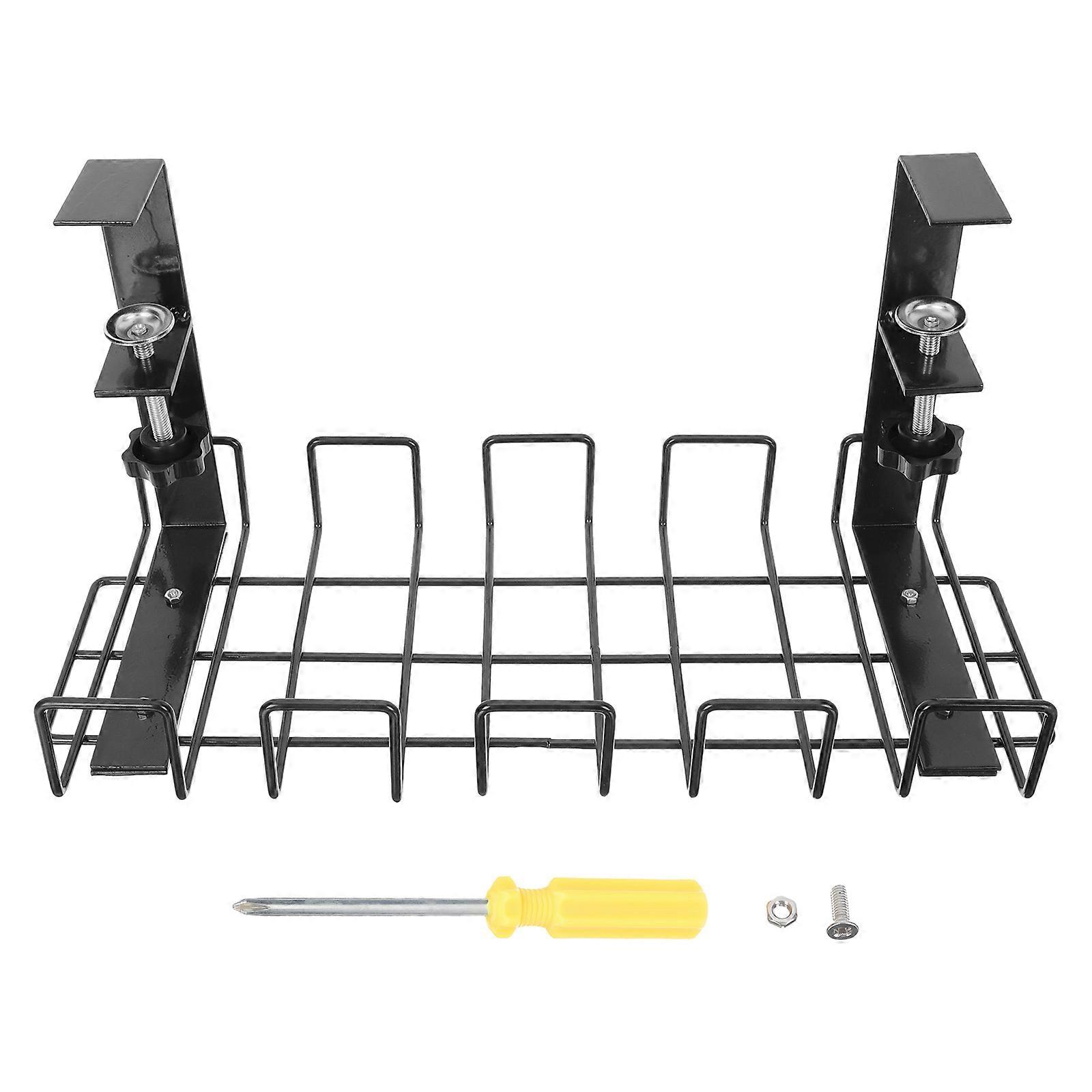 Cable Holders Wire Storage Rack Cable Management Work Area 40x16cm Iron 1Set
